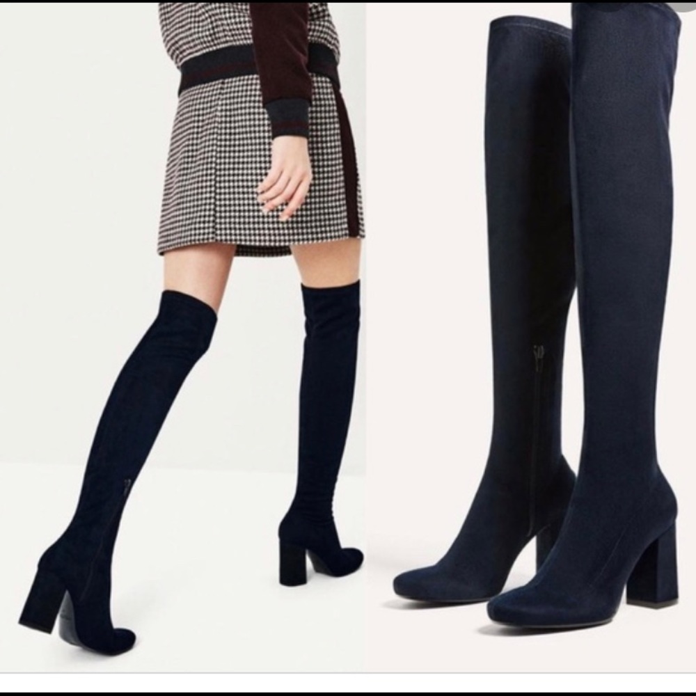 Zara over the knee stretch boots